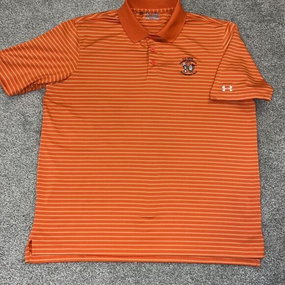 Two (2) 2014 US Open Pinehurst Orange & Green Gray Stripe Golf Polo Shirt XL - Picture 11 of 11